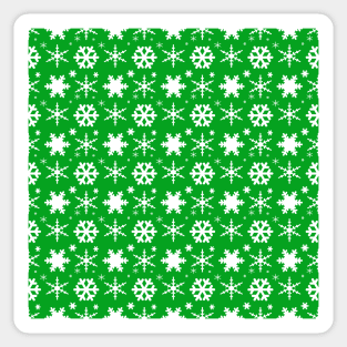 Snowflakes Green Sticker